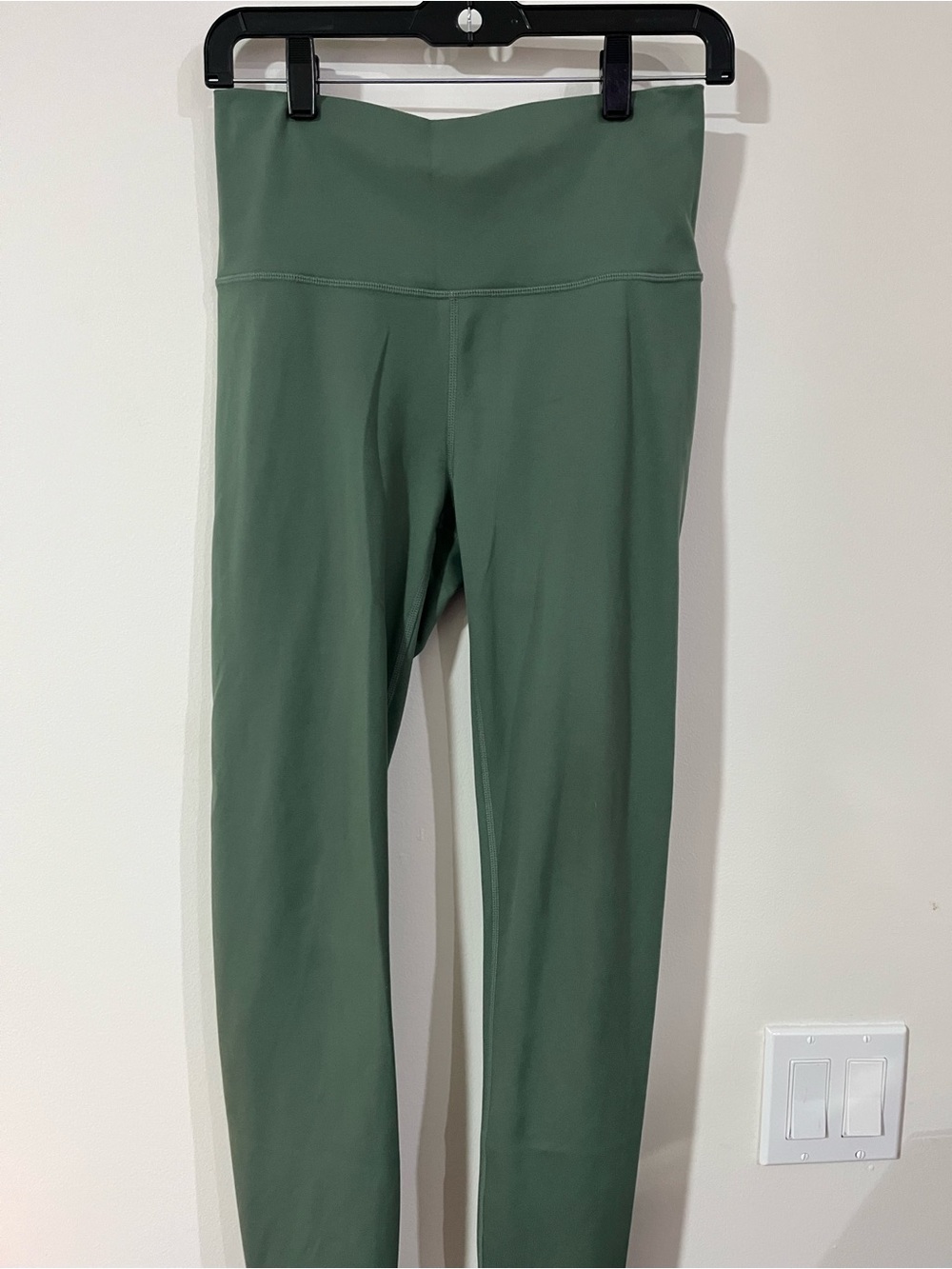 manduka High-Waist Olive Leggings in Deep Sage Green